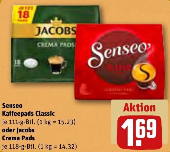 Senseo Kaffeepad Classic G Btl Oder Jocobs Crema Pads G Btl