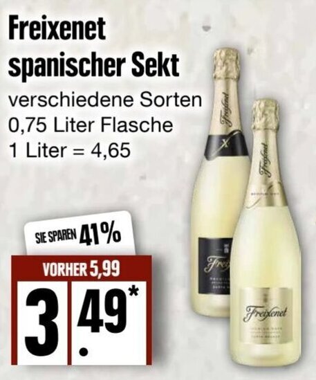 Freixenet Spanischer Sekt Liter Flasche Angebot Bei Edeka Frischemarkt