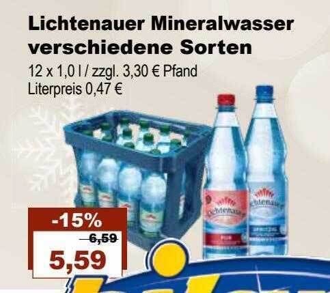 Lichtenauer Mineralwasser Verschiedene Sorten Angebot Bei Bilgro