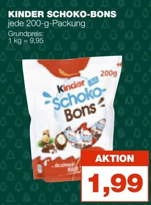 Ferrero Kinder Schoko Bons 200g Angebot Bei Mein Real