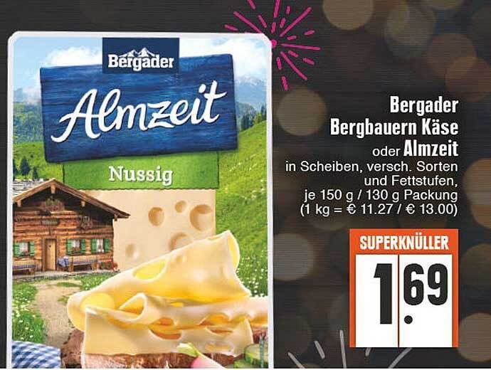 Bergader bergbauern käse oder almzeit Angebot bei Edeka