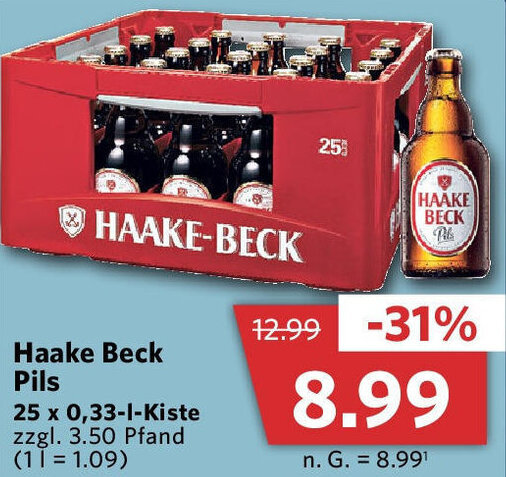 Haake Beck Pils 25x0 33 L Kiste Angebot Bei Combi