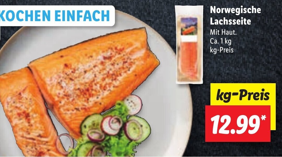 Norwegische Lachsseite Kg Angebot Bei Lidl