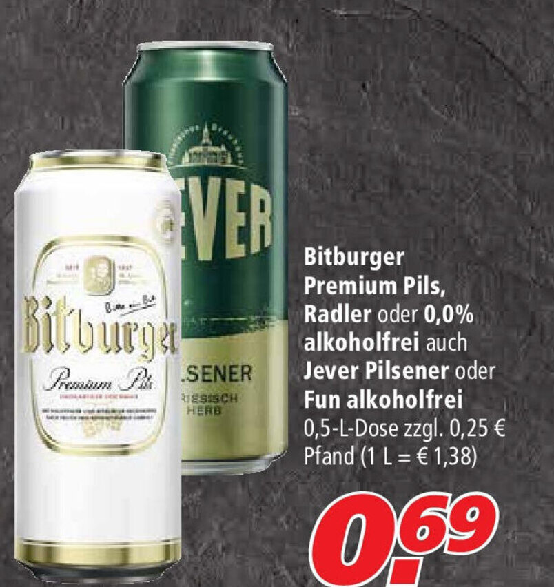 Bitburger Premium Pils Radler Oder 0 0 Alkoholfrei Auch Jever