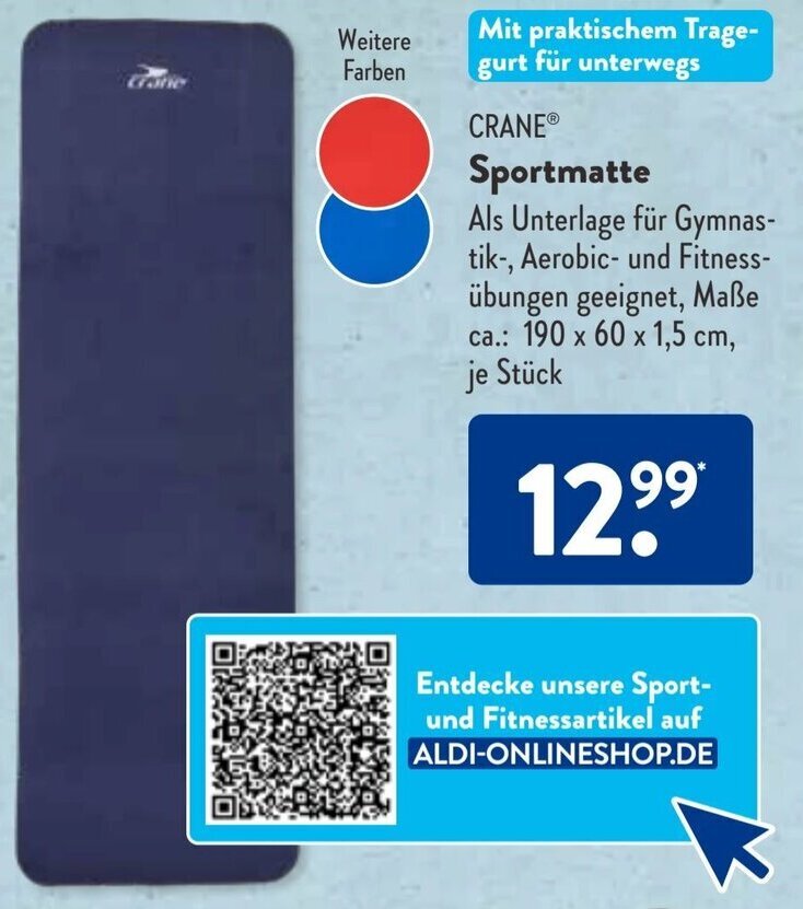 Crane Sportmatte Angebot Bei Aldi S D