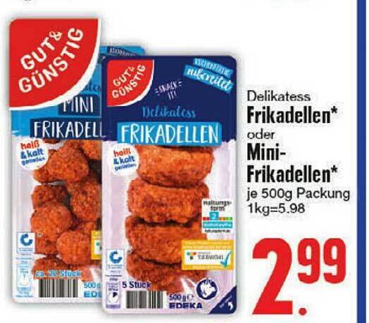 Gut G Nstig Frikadellen Oder Mini Frikadellen Angebot Bei Edeka Scherer