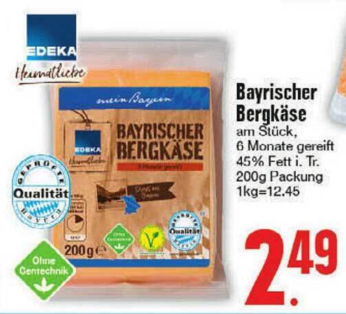 Edeka bayrischer bergkäse Angebot bei Edeka Scherer