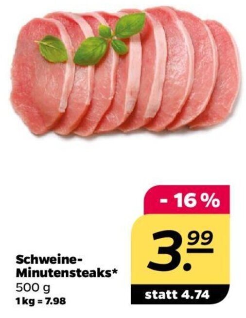 Schweine Minutensteaks G Angebot Bei Netto