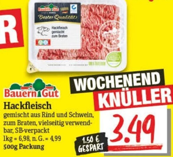 Bauern Gut Hackfleisch Gemischt G Packung Angebot Bei Np Discount