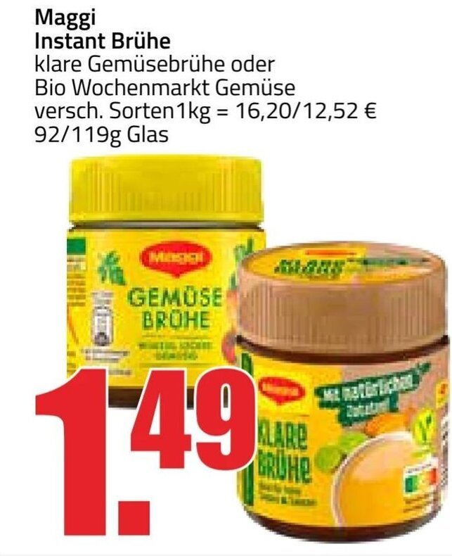 Maggi Instant Bruhe 92 119g Angebot Bei Ihr Frischmarkt