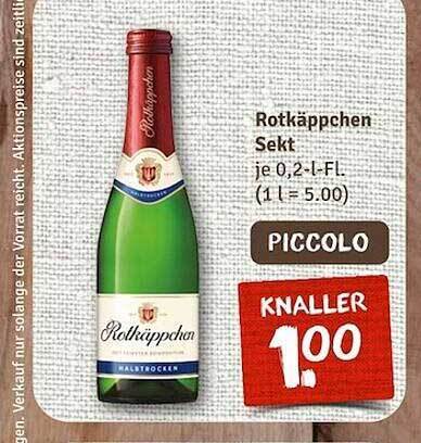 Rotk Ppchen Sekt Angebot Bei Nahkauf