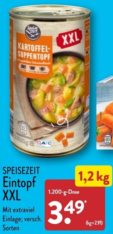 Speisezeit Eintopf Xxl G Dose Angebot Bei Aldi Nord