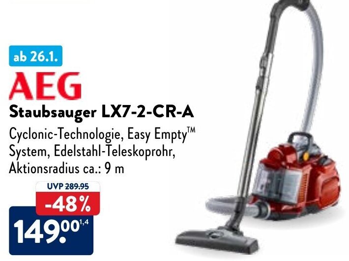 AEG Staubsauger LX7 2 CR A Angebot Bei Aldi Nord