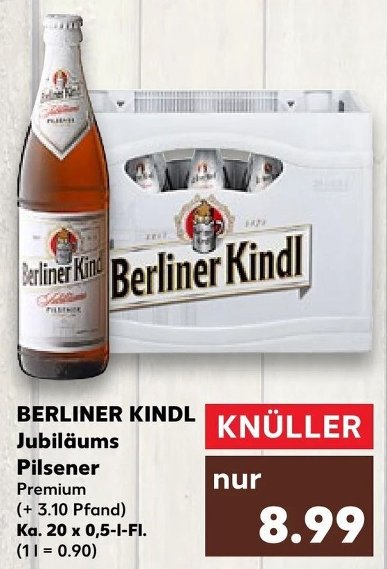 Berliner Kindl Jubil Ums Pilsener Ka X L Fl Angebot Bei Kaufland