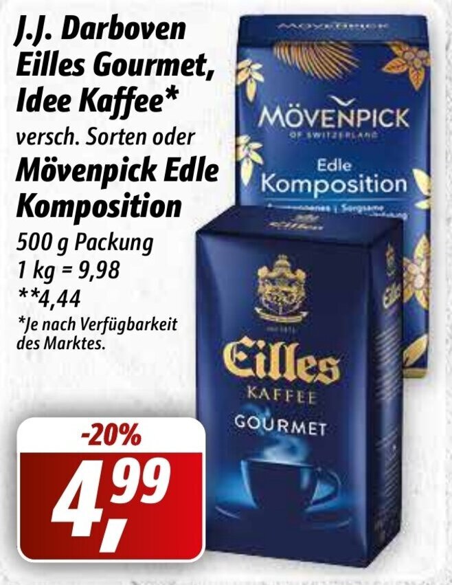 J J Darboven Eilles Gourmet Idee Kaffee Oder M Venpick Edle