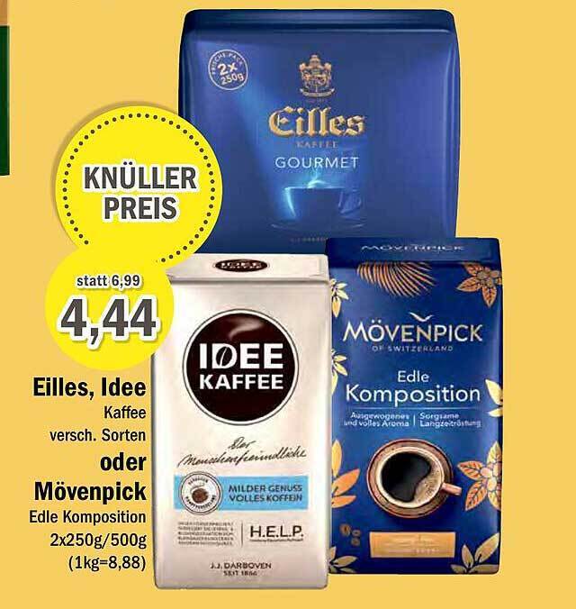 Eilles idee kaffee versch sorten oder mövenpick edle komposition