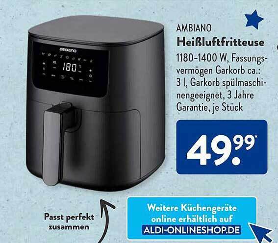 Ambiano Hei Luftfritteuse Angebot Bei Aldi S D