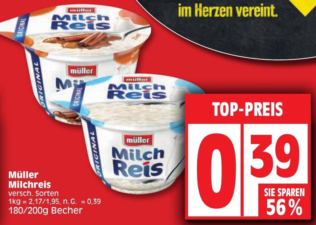 M Ller Milchreis G Becher Angebot Bei Edeka