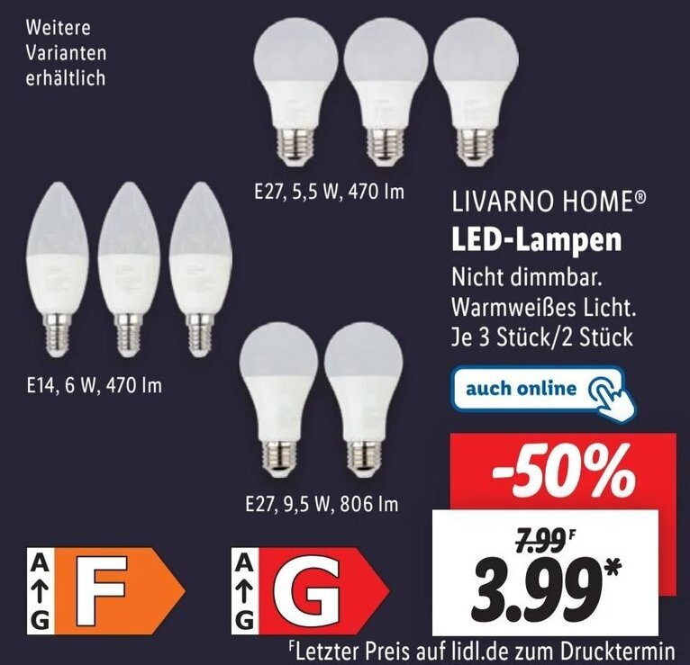 Livarno Home LED Lampen Angebot Bei Lidl