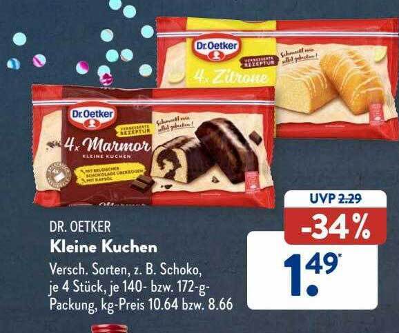 Dr Oetker Kleine Kuchen Angebot Bei Aldi S D