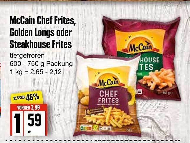 Mccain Chef Frites Golden Longs Oder Steakhouse Frites Angebot Bei Edeka