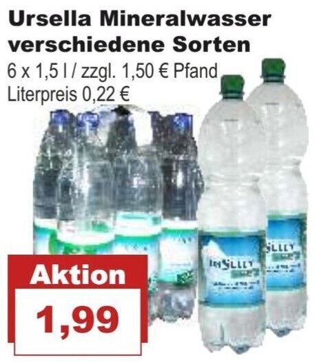 Ursella Mineralwasser X L Angebot Bei Bilgro