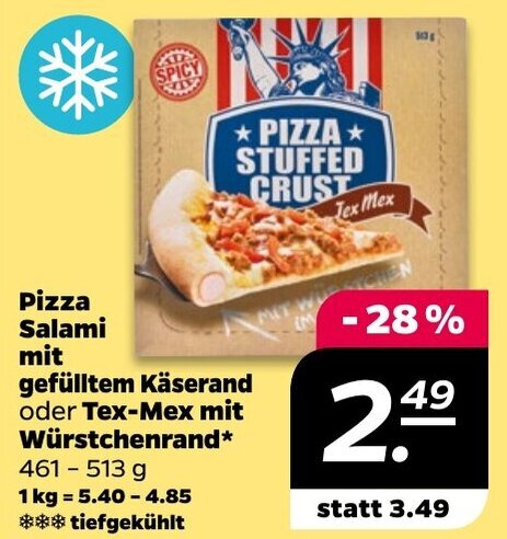 Pizza Salami Mit Gef Lltem K Serand Oder Tex Mex Mit W Rstchenrand