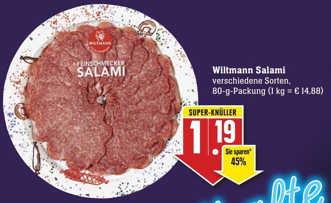 Wiltmann Salami G Packung Angebot Bei Edeka Neukauf