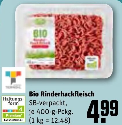 Bio Rinderhackfleisch G Pckg Angebot Bei Rewe