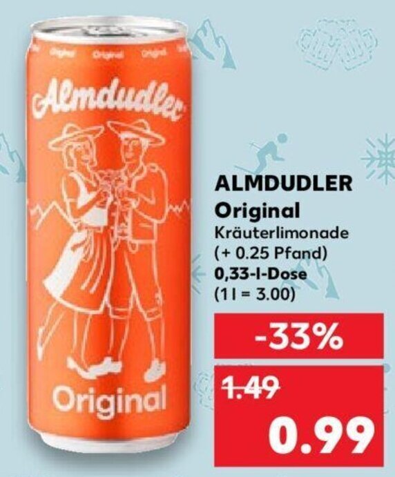 Almdudler Original 0 33 L Dose Angebot Bei Kaufland