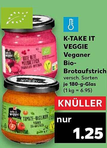 K Take It Veggie Veganer Bio Brotaufstrich Angebot Bei Kaufland