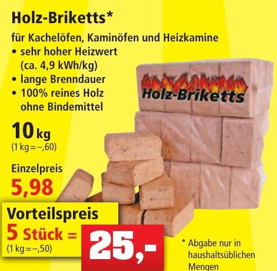 Holz Briketts Kg Angebot Bei Thomas Philipps