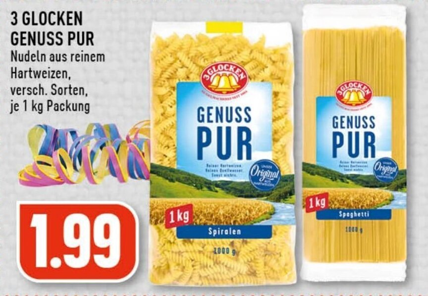 Glocken Genuss Pur Nudeln Kg Packung Angebot Bei Edeka