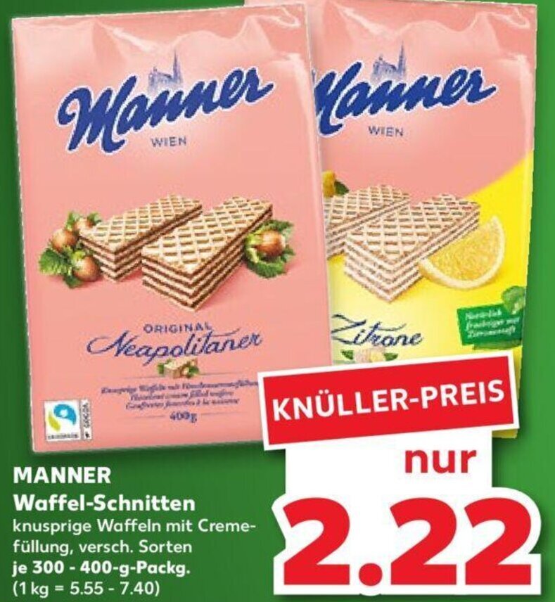 Manner Waffel Schnitten G Packg Angebot Bei Kaufland