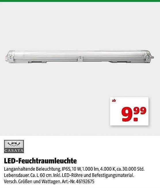 Casaya Led Feuchtraumleuchte Angebot Bei Hagebau