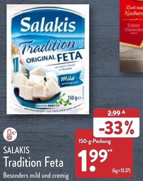 Salakis Tradition Feta 150 G Packung Angebot Bei Aldi Nord