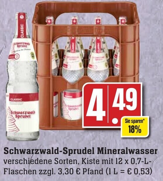 Schwarzwald Sprudel Mineralwasser X L Flaschen Angebot Bei Edeka