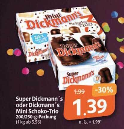 Super Dickmann S Oder Dickmann S Mini Schoko Trio Angebot Bei Markant Markt