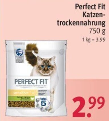 Perfect Fit Katzentrockennahrung 750 G Angebot Bei Rossmann