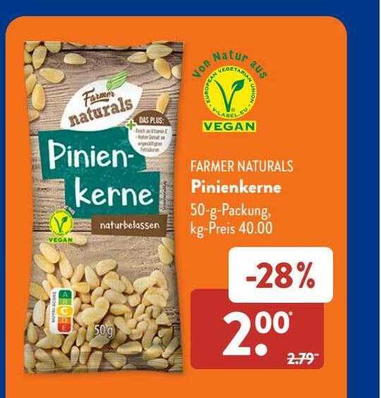 Farmer Naturals Pinienkerne Angebot Bei Aldi S D