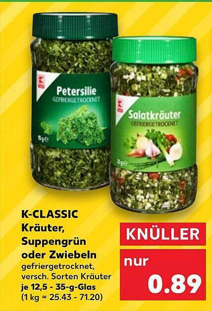 K Classic Kr Uter Suppengr N Oder Zwiebeln Angebot Bei Kaufland