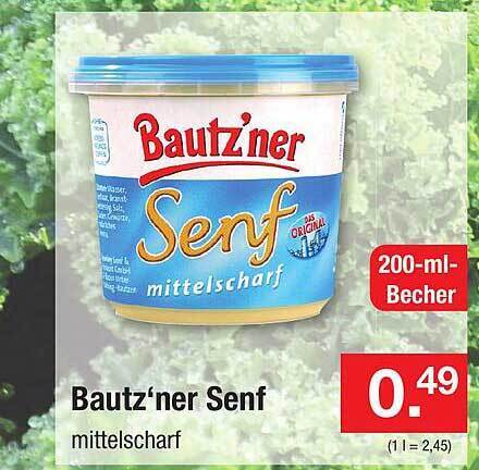 Bautz Ner Senf Mittelscharf Angebot Bei Zimmermann