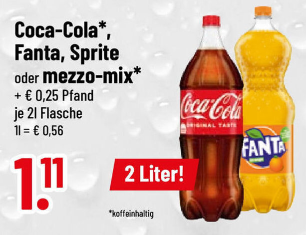 Coca Cola Fanta Mezzo Mix O Sprite L Angebot Bei Trinkgut