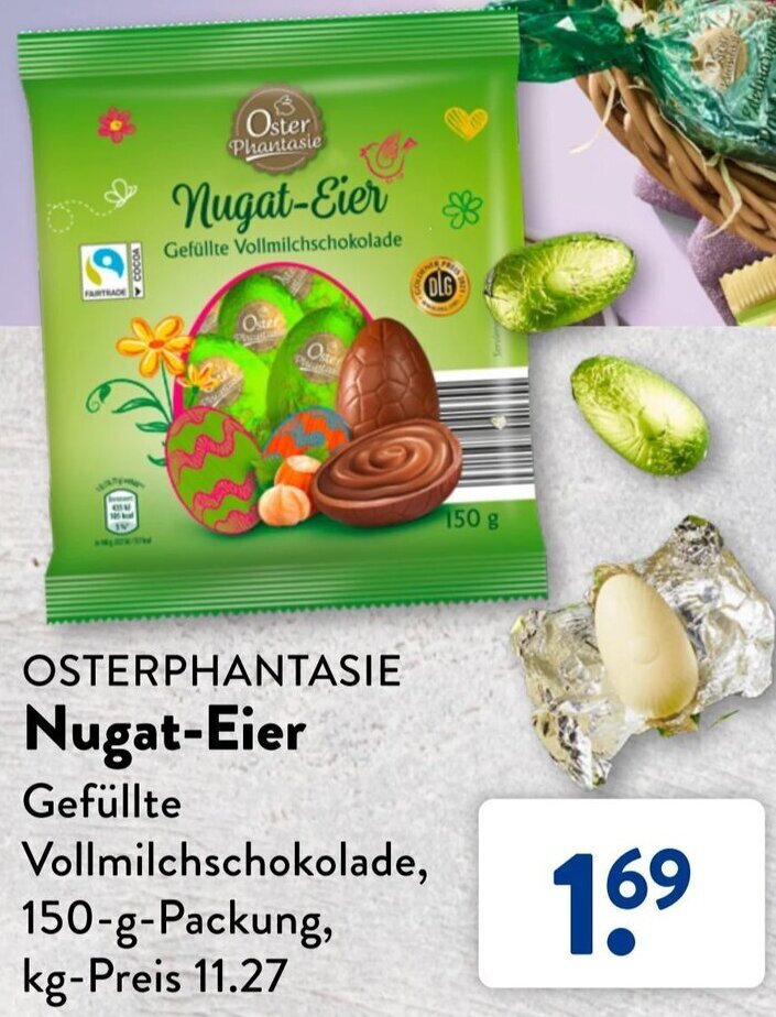 Osterphantasie Nugat Eier G Packung Angebot Bei Aldi S D