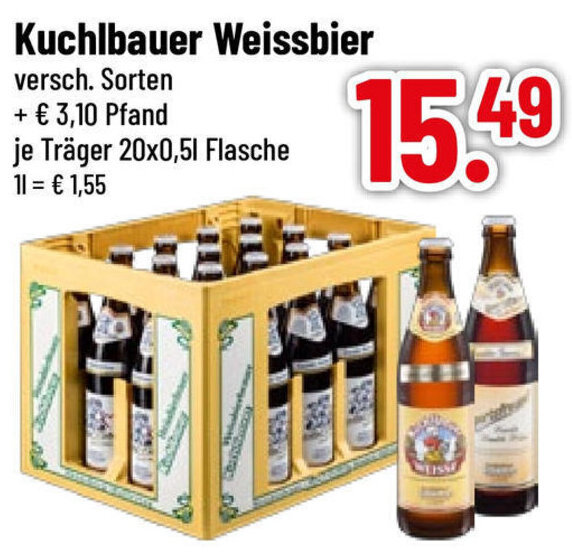 Kuchlbauer Weissbier 20x0 5 L Flasche Angebot Bei Trinkgut