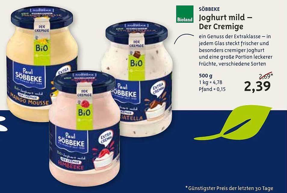 Söbbeke joghurt mild der cremige Angebot bei Biocompany