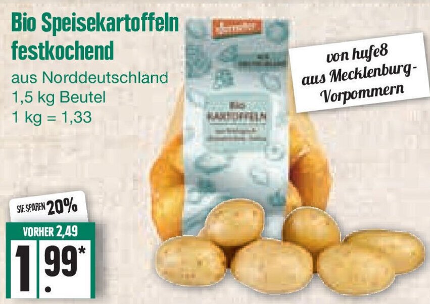 Demeter Bio Speisekartoffeln Festkochend Kg Beutel Angebot Bei Edeka