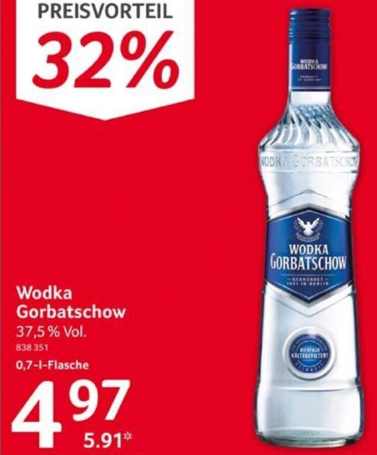 Wodka Gorbatschow L Flasche Angebot Bei Selgros