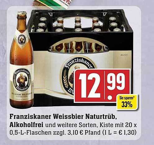 Franziskaner Weissbier Naturtr B Alkoholfrei Angebot Bei Edeka