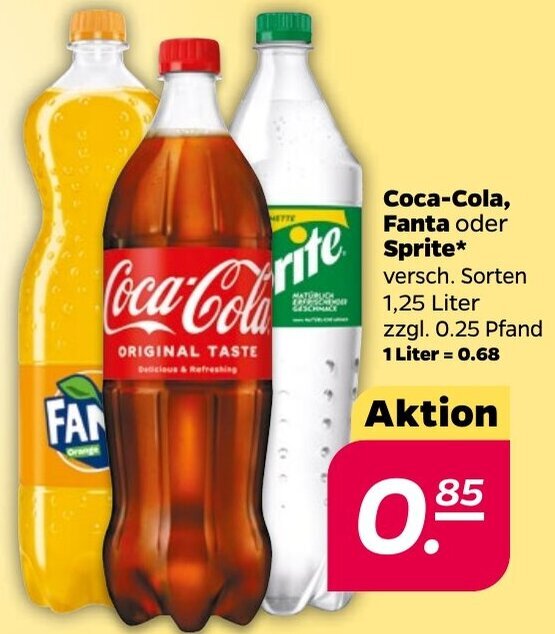 Coca Cola Fanta Oder Sprite 1 25 Liter Angebot Bei NETTO